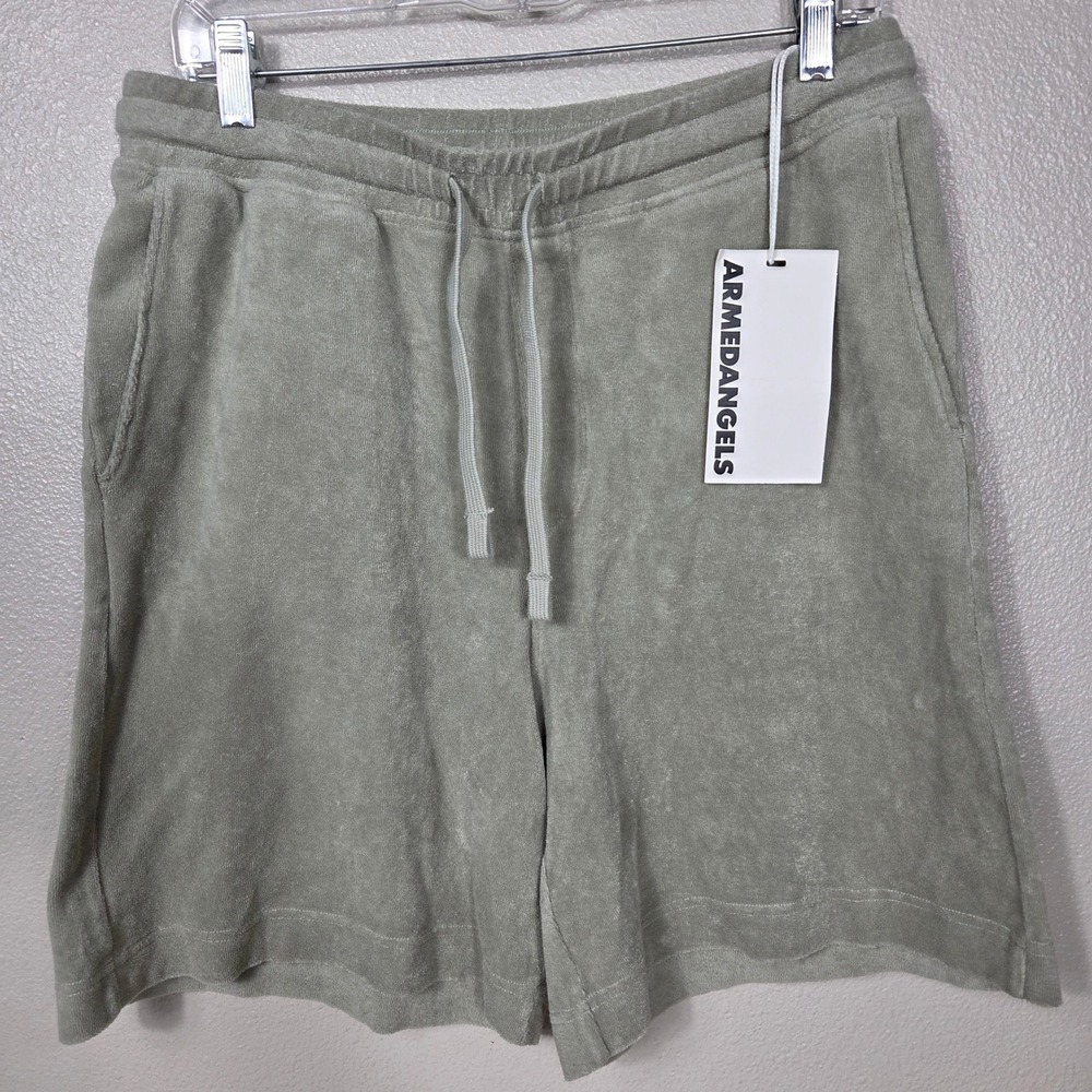 ARMEDANGELS Oraan Terry Shorts Men's S Seagreen Organic Cotton NWT